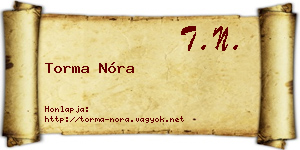 Torma Nóra névjegykártya