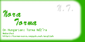 nora torma business card